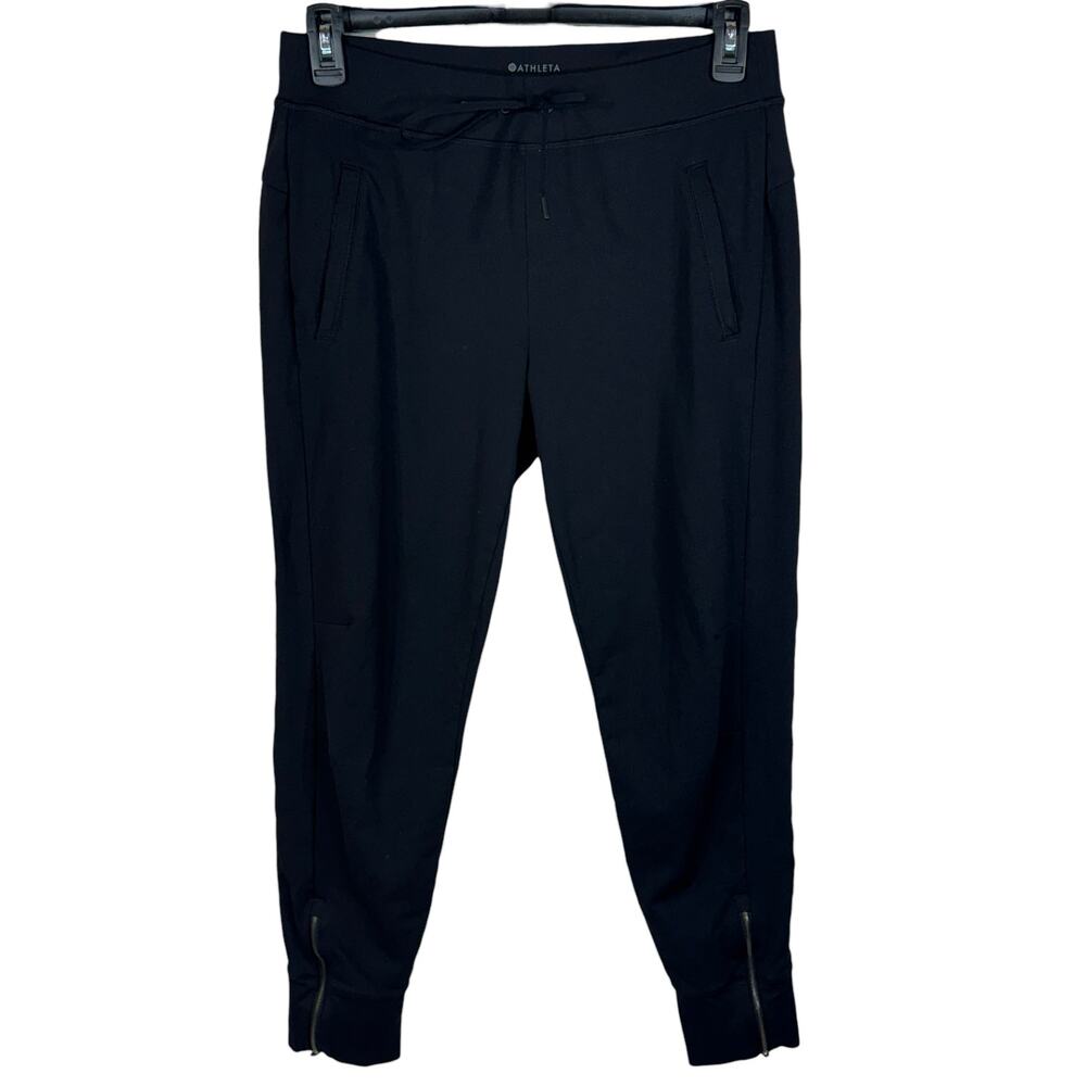 Athleta Medium Metro Street Joggers Pants Pull-On Zip Pockets Stretch Cuffed